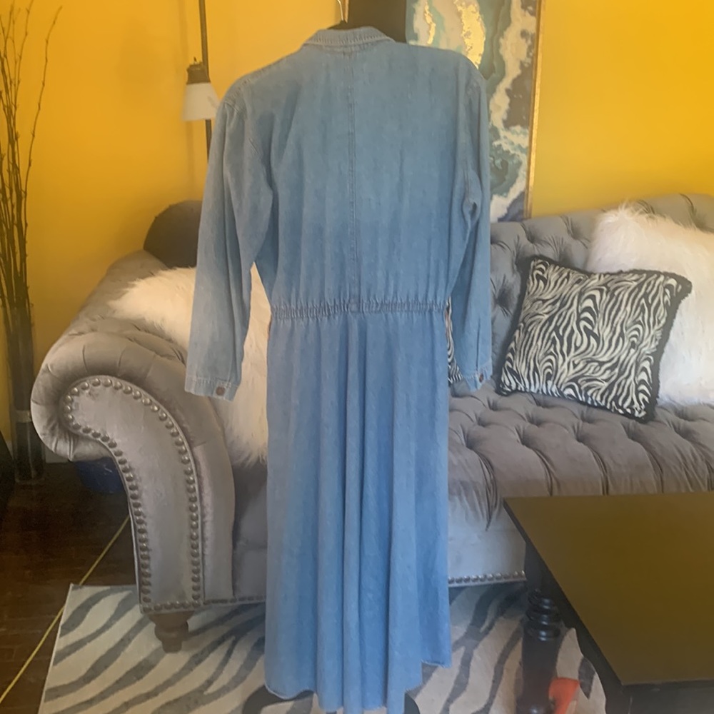 Vintage Talbots blue jean dress size 2 - Picture 7 of 8